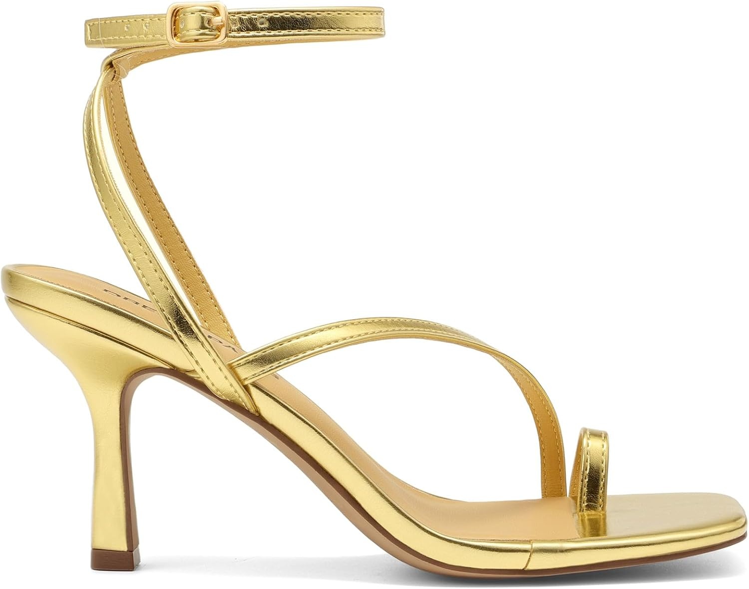 image:imageDREAM PAIRS Womens Kitten Low Heels with Square Toe Adjustable Ankle Strappy Fashion Sandals Comfortable Dressy Summer Shoes 2026 for Daily PartyGold