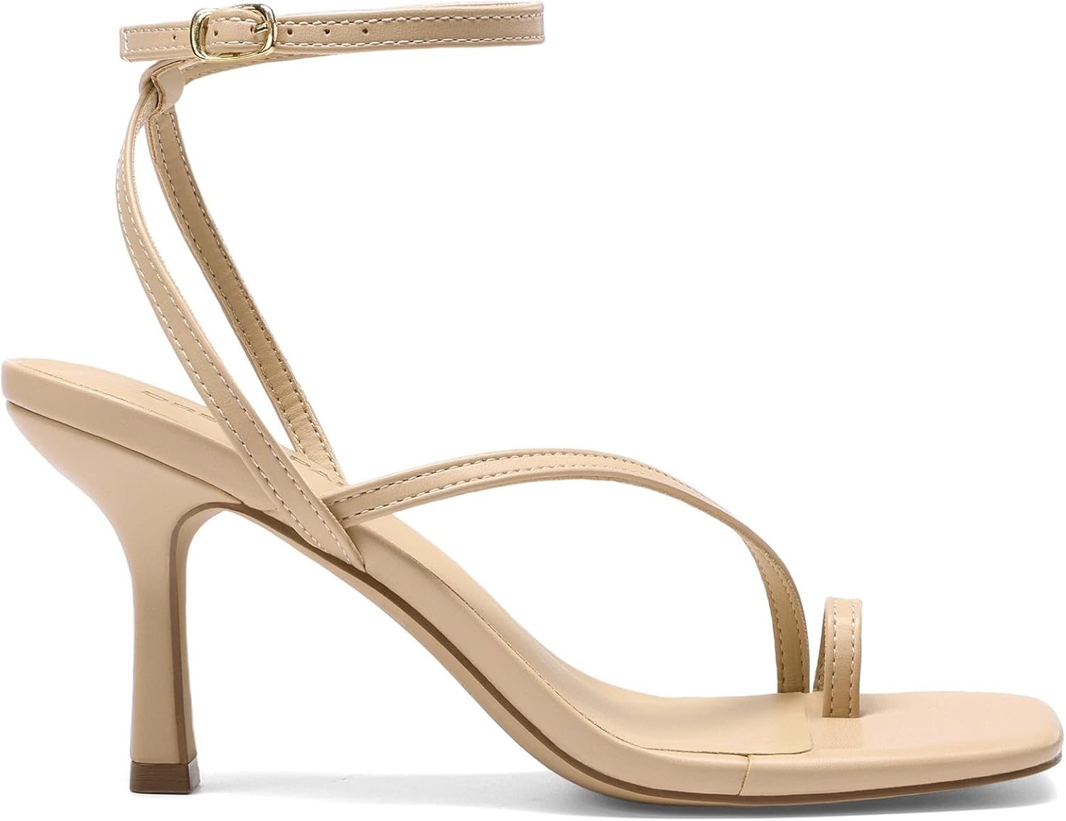 image:imageDREAM PAIRS Womens Kitten Low Heels with Square Toe Adjustable Ankle Strappy Fashion Sandals Comfortable Dressy Summer Shoes 2026 for Daily PartyNude