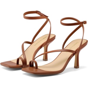 DREAM PAIRS Women’s Kitten Low Heels with Square Toe Adjustable Ankle Strappy Fashion Sandals Comfortable Dressy Summer Shoes 2026 for Daily Party(Brown)