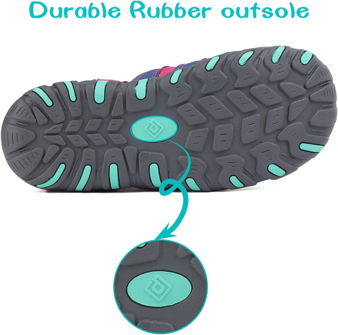 image:imageDREAM PAIRS Boys Girls ClosedToe Outdoor Summer Water Sport Sandals for ToddlerLittleBig KidBlueFuchsiaMint