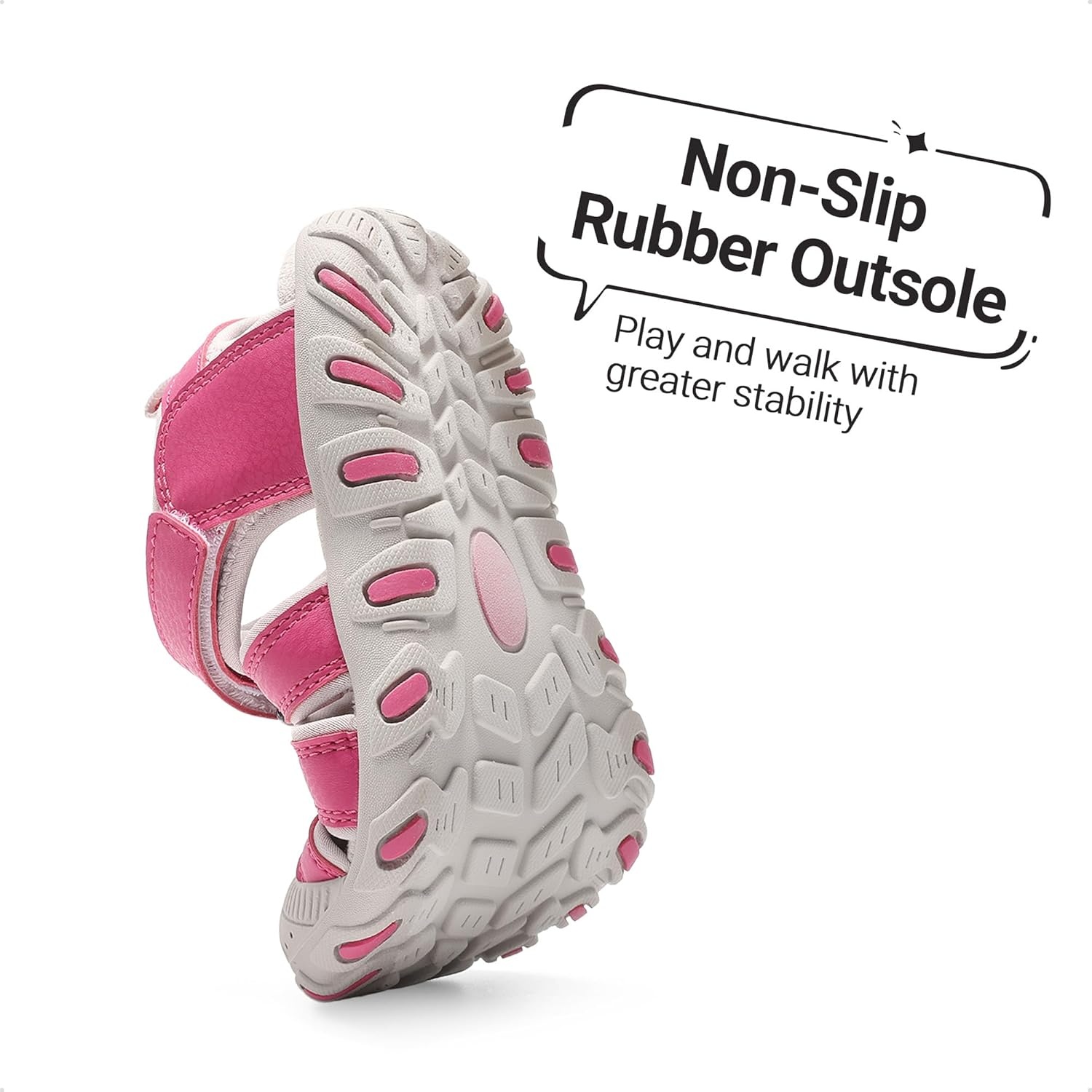 image:imageDREAM PAIRS Boys Girls ClosedToe Outdoor Summer Water Sport Sandals for ToddlerLittleBig KidHot Pink