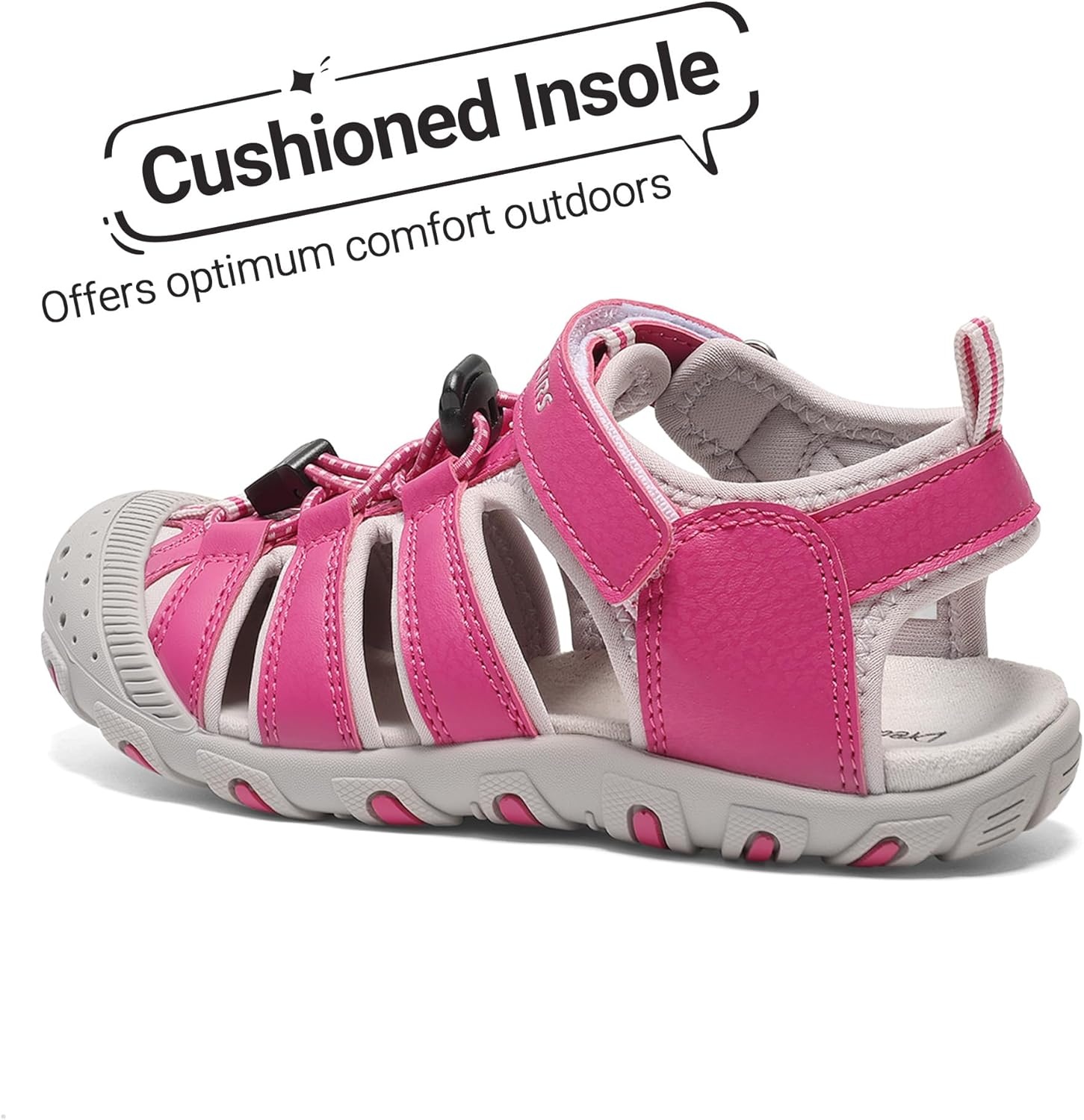 image:imageDREAM PAIRS Boys Girls ClosedToe Outdoor Summer Water Sport Sandals for ToddlerLittleBig KidHot Pink