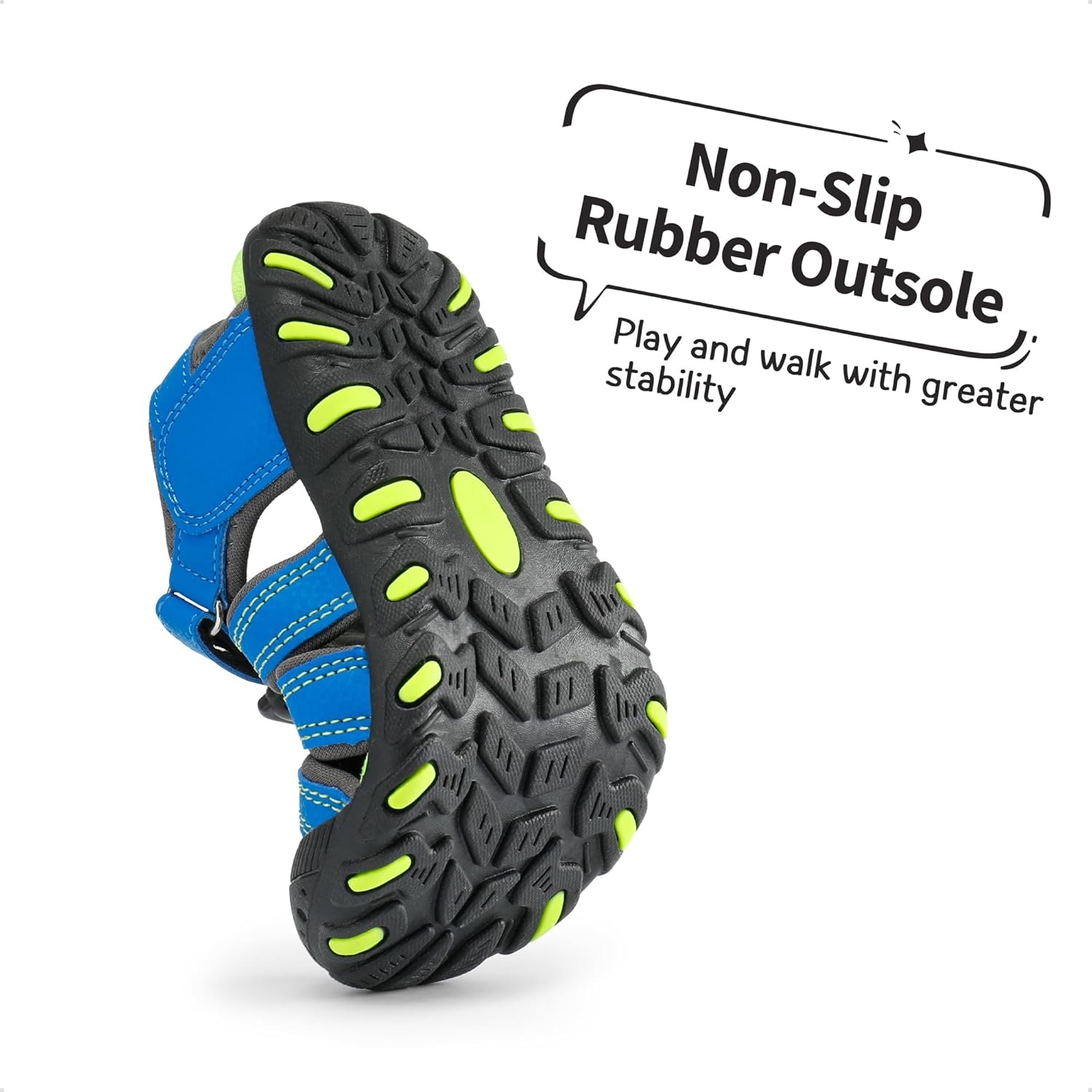 image:imageDREAM PAIRS Boys Girls ClosedToe Outdoor Summer Water Sport Sandals for ToddlerLittleBig KidRoyalBlueGreen