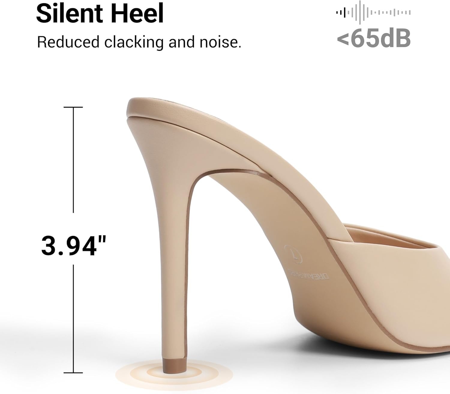 image:imageDREAM PAIRS Mule Heels for Women High Heels Stiletto Open Round Peep Toe Mules Sandals Slip on Dress Shoes 2026 Sexy Heeled for Party Dressy Prom WeddingNude