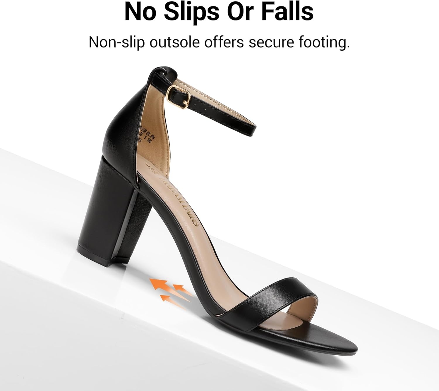 image:imageDREAM PAIRS Womens Chunky Block Heel Sandals Open Toe Ankle Strap Dress Shoes Comfortable Wedding Guest Heels for Party Prom and Formal EventsBlackPu