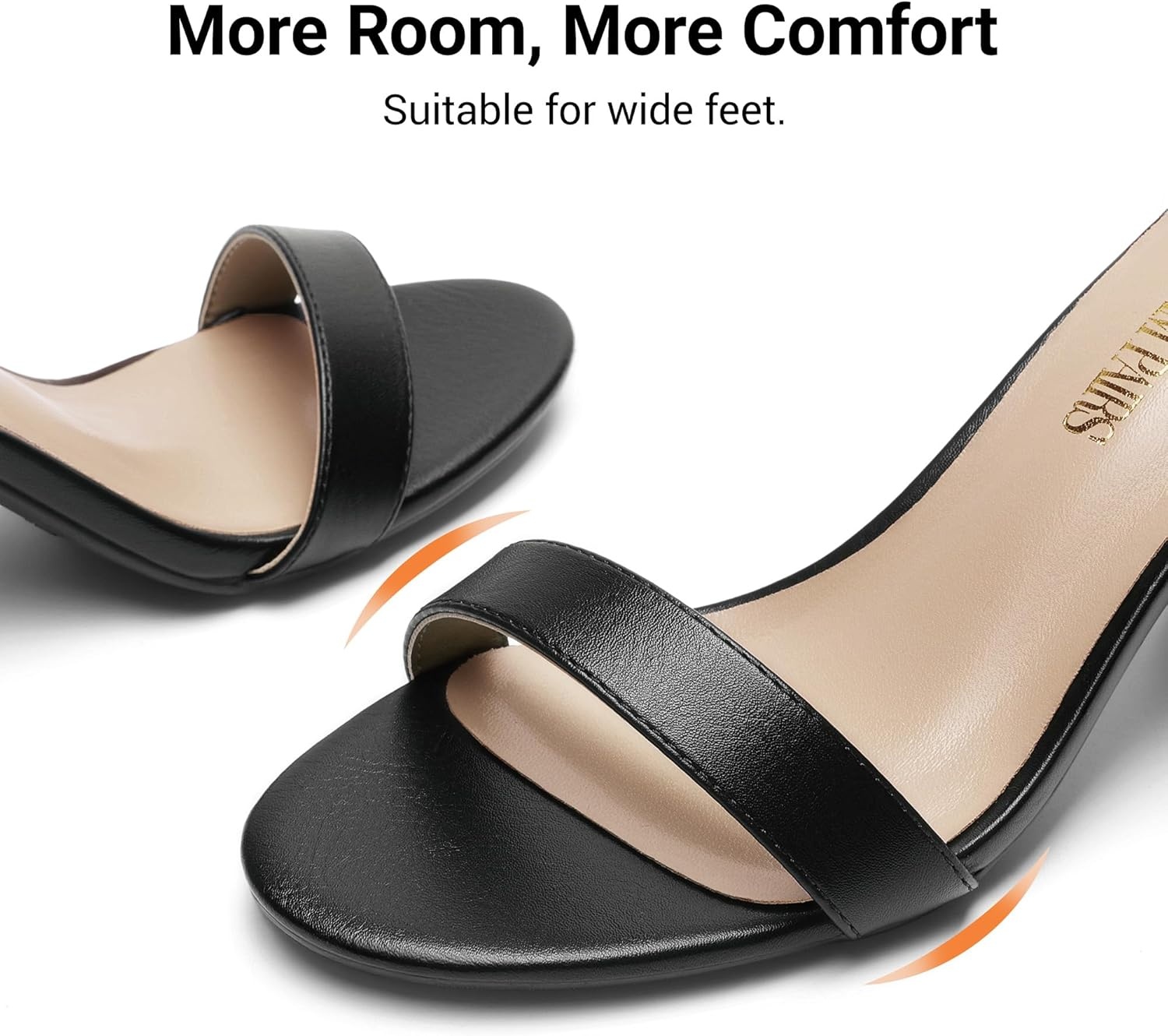 image:imageDREAM PAIRS Womens Chunky Block Heel Sandals Open Toe Ankle Strap Dress Shoes Comfortable Wedding Guest Heels for Party Prom and Formal EventsBlackPu