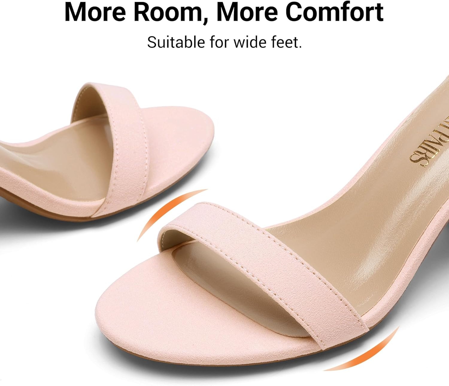 image:imageDREAM PAIRS Womens Chunky Block Heel Sandals Open Toe Ankle Strap Dress Shoes Comfortable Wedding Guest Heels for Party Prom and Formal EventsPink