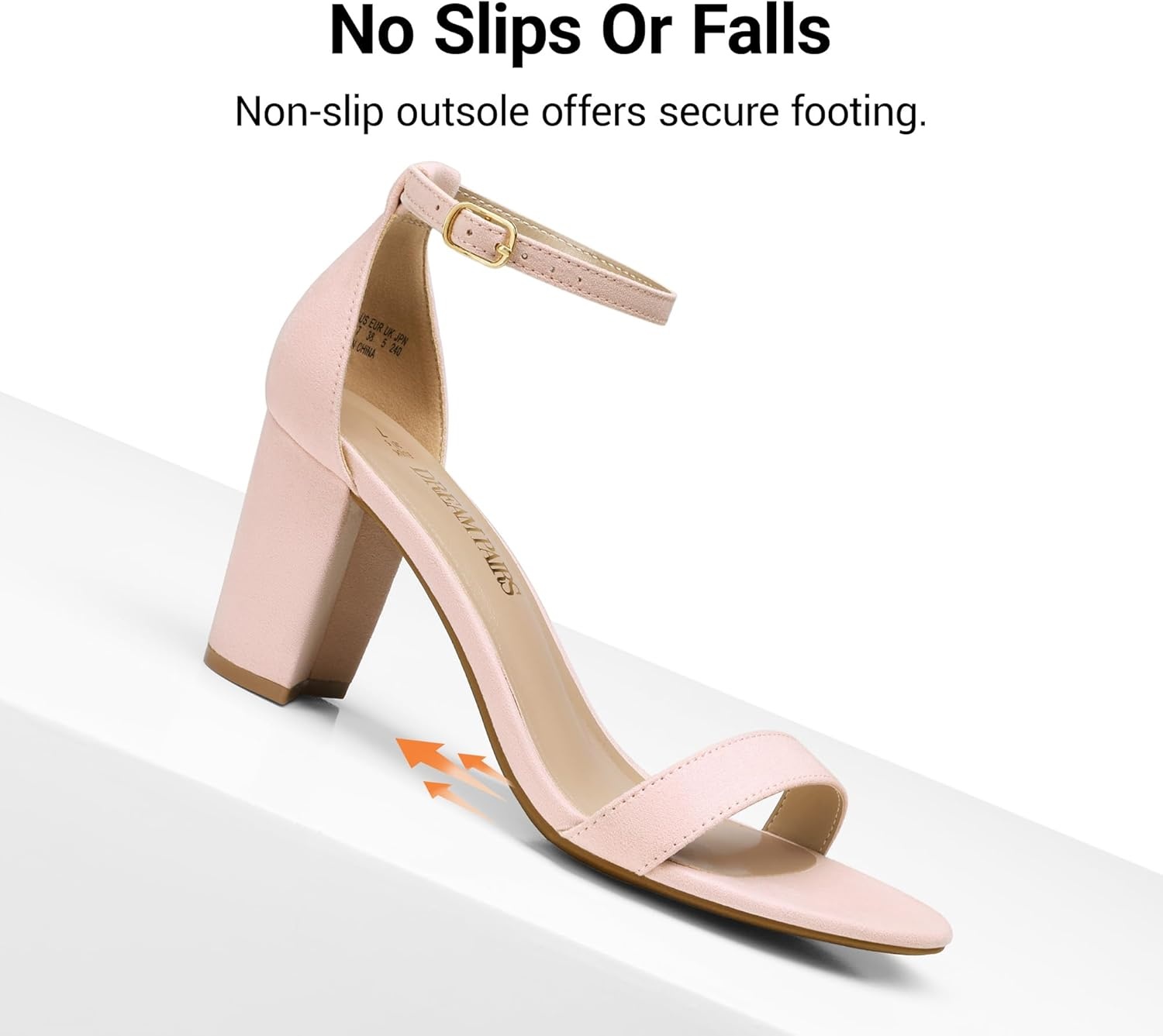 image:imageDREAM PAIRS Womens Chunky Block Heel Sandals Open Toe Ankle Strap Dress Shoes Comfortable Wedding Guest Heels for Party Prom and Formal EventsPink