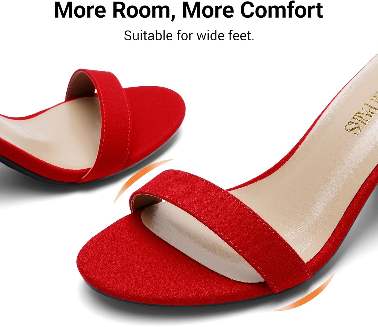 image:imageDREAM PAIRS Womens Chunky Block Heel Sandals Open Toe Ankle Strap Dress Shoes Comfortable Wedding Guest Heels for Party Prom and Formal EventsRed1