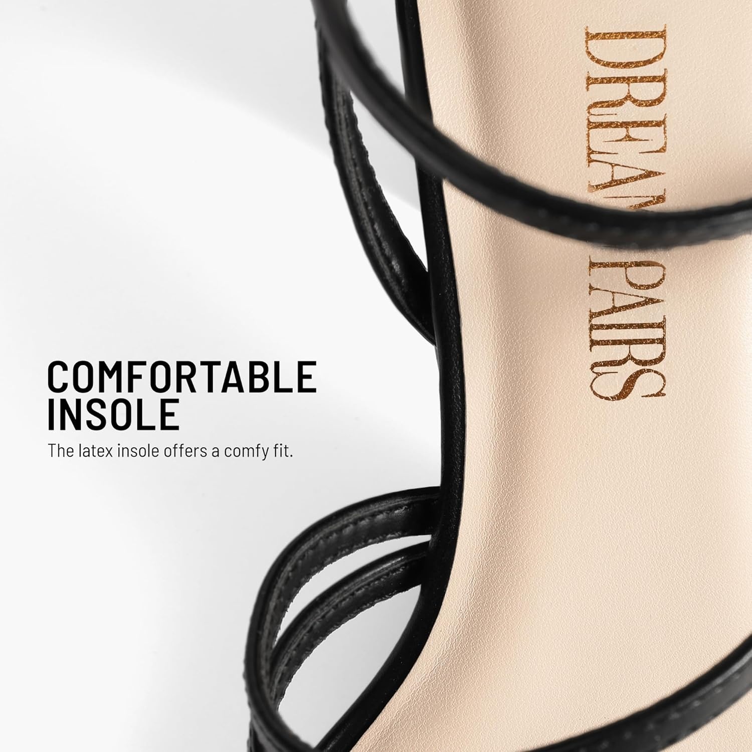 image:imageDREAM PAIRS Womens Heels Chunky Block Strappy Square Open Toe Ankle Buckle 315 Inch Heeled Sandals Wedding Party Dress Prom ShoesBlack