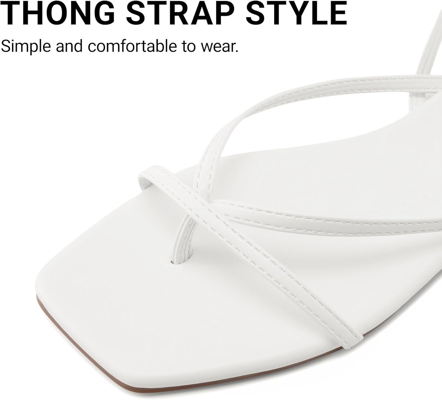image:imageDREAM PAIRS Womens Strappy Flat Sandals Comfortable Lace Up Gladiator Dressy Sandals Square Toe Tie Up Walking Sandal Summer Wrap Up Vocation Sandal Mermaid ShoesWhite