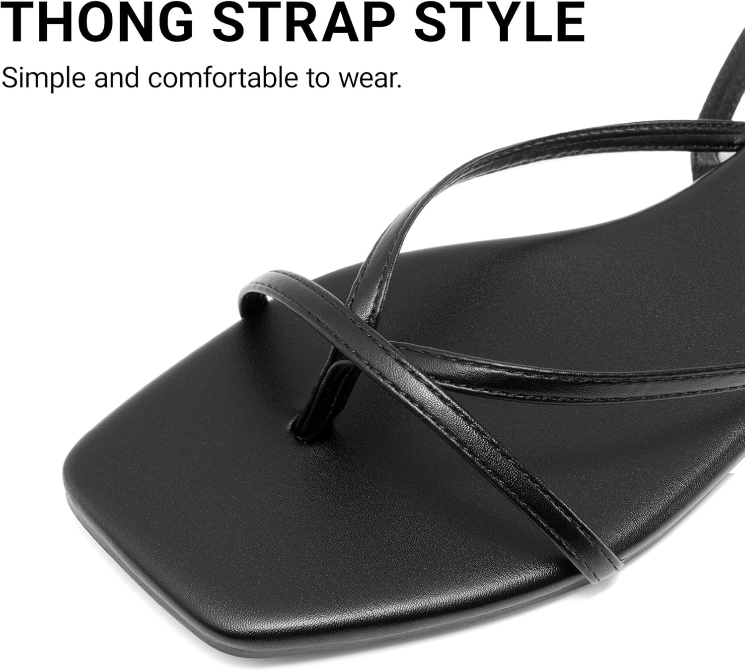 image:imageDREAM PAIRS Womens Strappy Flat Sandals Comfortable Lace Up Gladiator Dressy Sandals Square Toe Tie Up Walking Sandal Summer Wrap Up Vocation Sandal Mermaid ShoesBlack