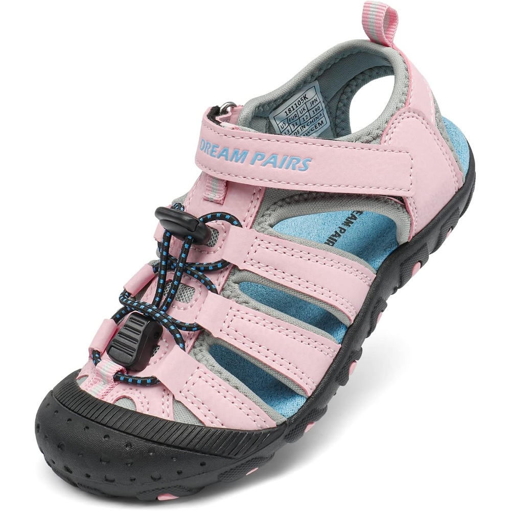 image:imageDREAM PAIRS Boys Girls ClosedToe Outdoor Summer Water Sport Sandals for ToddlerLittleBig KidPink