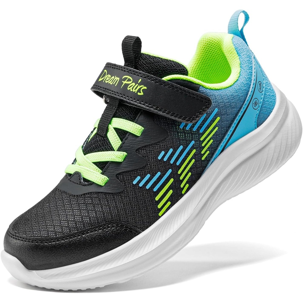 image:imageDREAM PAIRS Boys Girls Shoes Kids Tennis Running Gym Athletic Sneakers Breathable Lightweight for Little Big KidBlackBlue