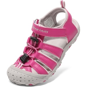 DREAM PAIRS Boys Girls Closed-Toe Outdoor Summer Water Sport Sandals for Toddler/Little/Big Kid(Hot Pink)