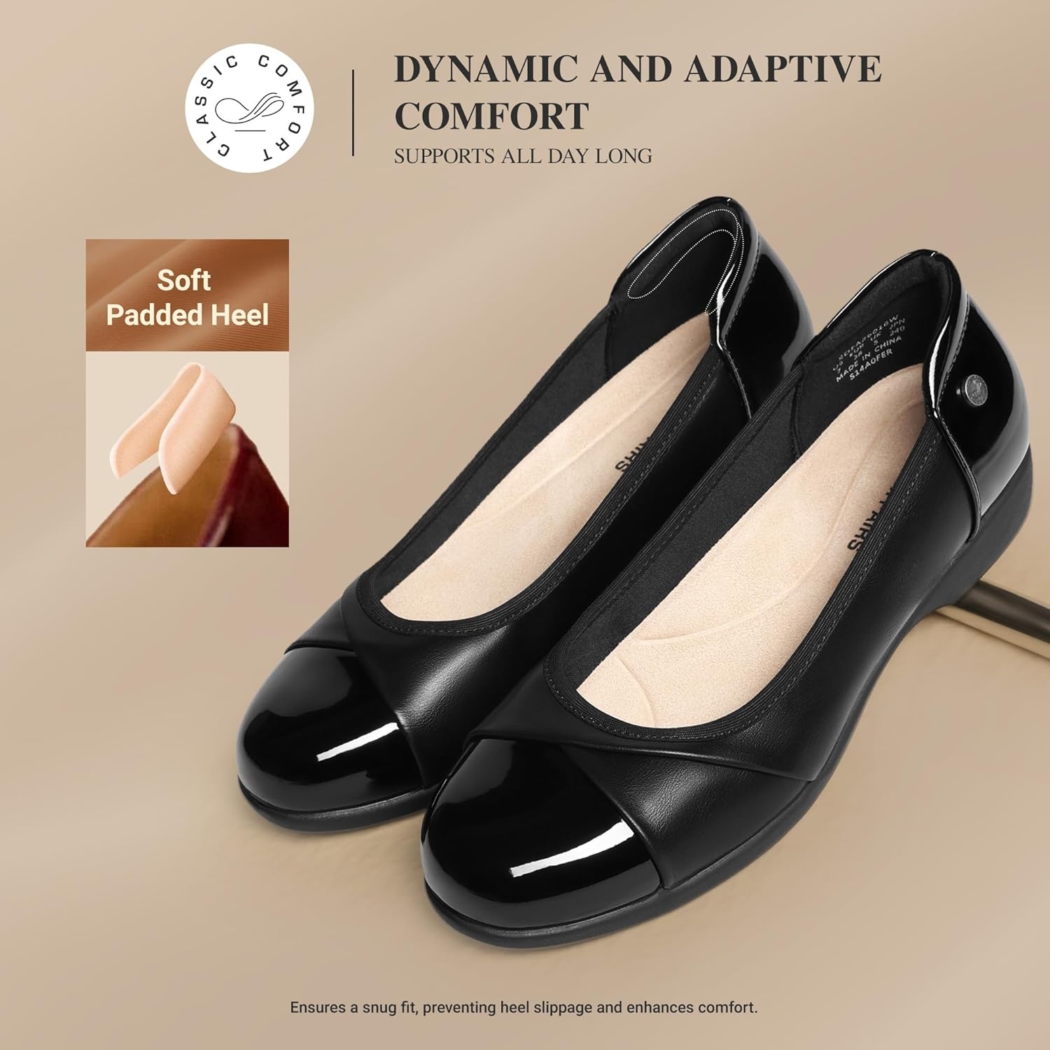 image:imageDREAM PAIRS Womens Ballet Flats Work Office Dress Shoes Comfortable Dressy Casual Flats for WomenBlack