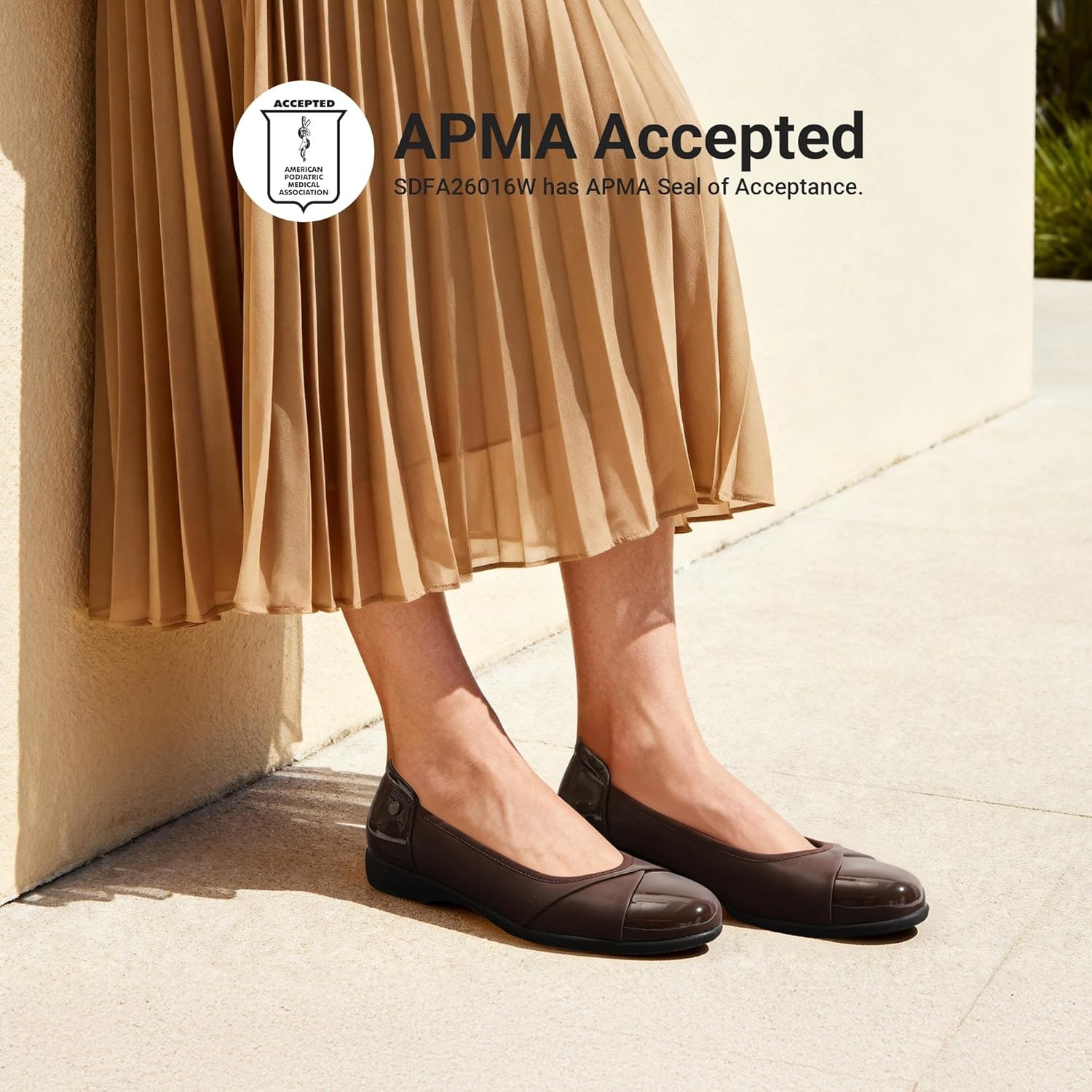 image:imageDREAM PAIRS Womens Ballet Flats Work Office Dress Shoes Comfortable Dressy Casual Flats for WomenBrown