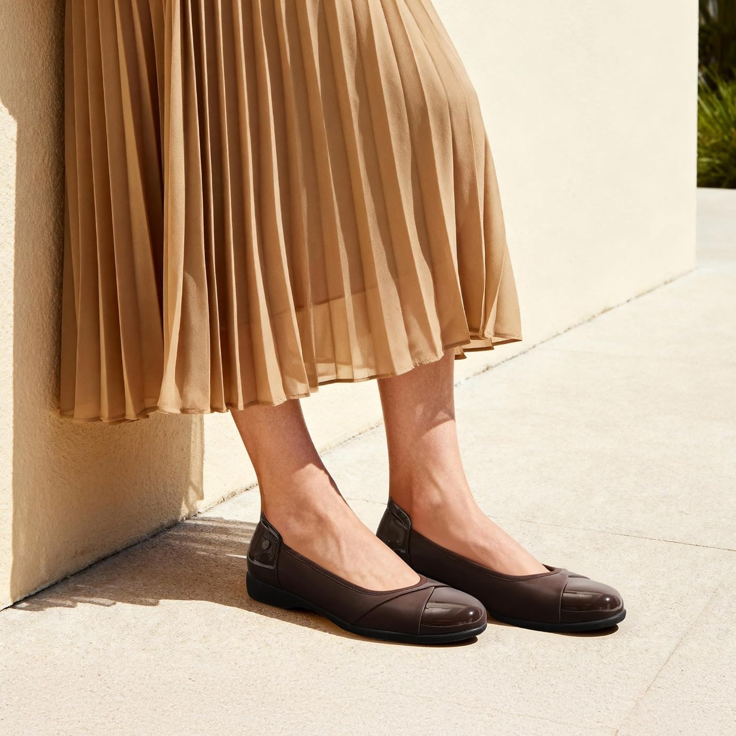 image:imageDREAM PAIRS Womens Ballet Flats Work Office Dress Shoes Comfortable Dressy Casual Flats for WomenBrown