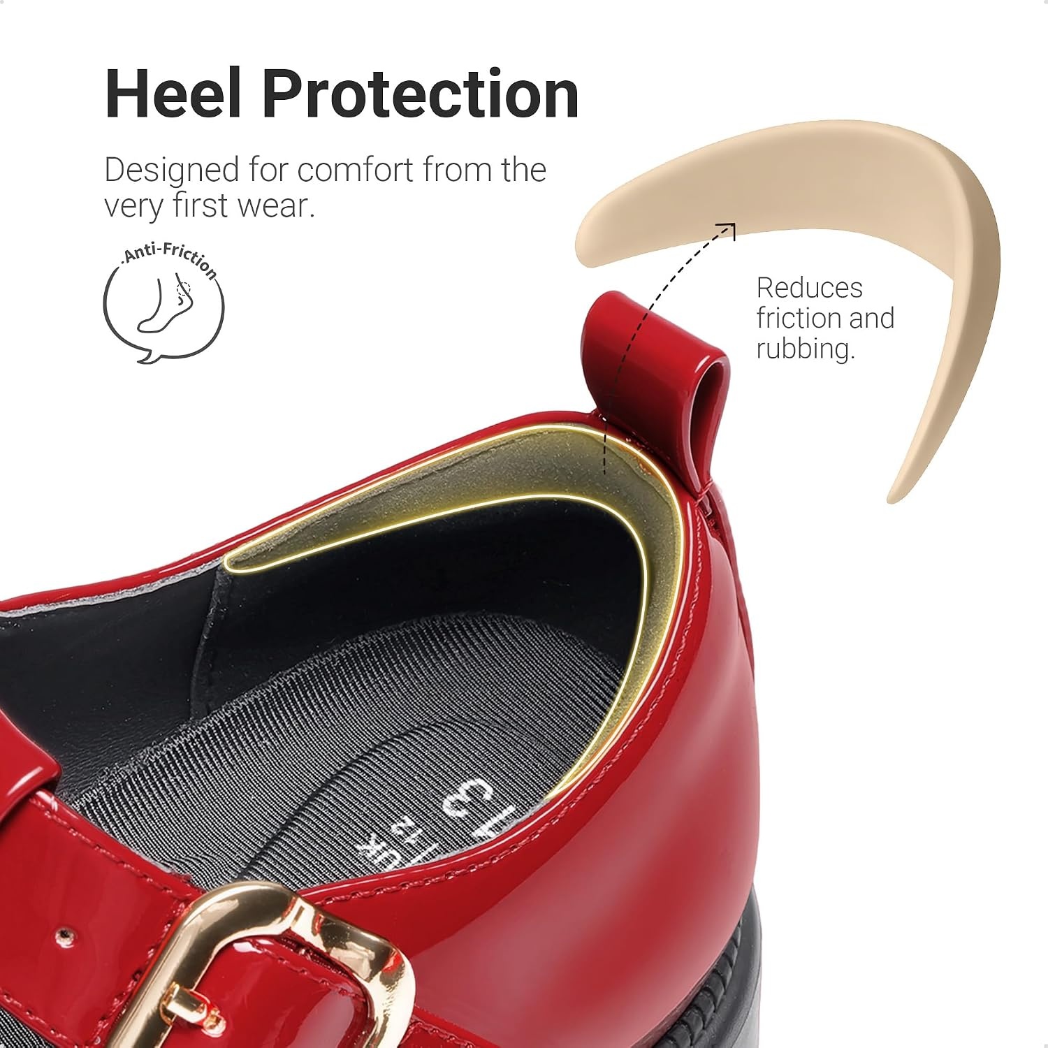image:imageDREAM PAIRS Girls Mary Jane Dress Shoes School Uniform TStrap Loafers Platform Chunky Heel Closed Toe FlatsRed