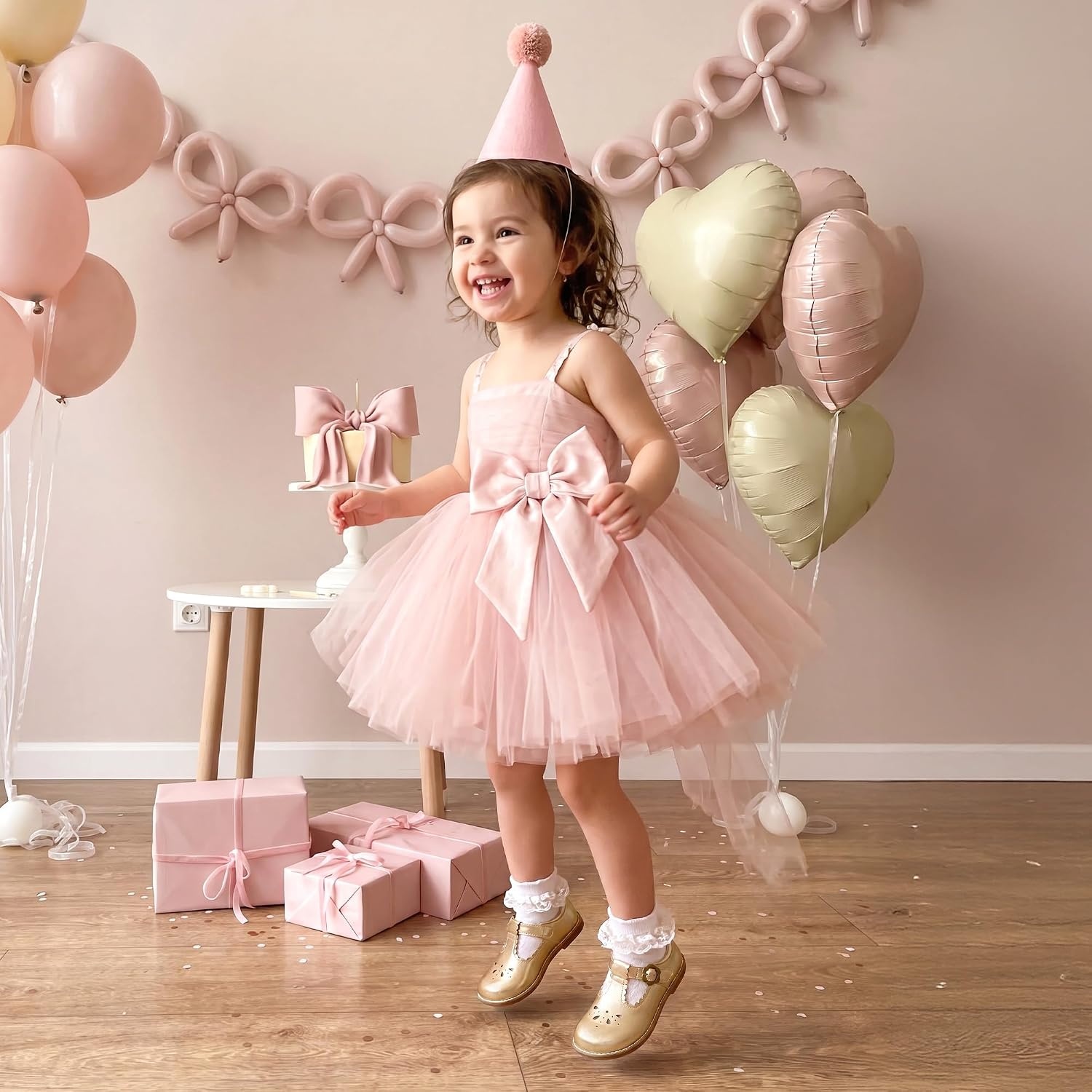image:imageDREAM PAIRS Girls Mary Jane Shoes Toddler School Uniform Dress Shoes Wide Toe Ballet Flats for Little KidsGold