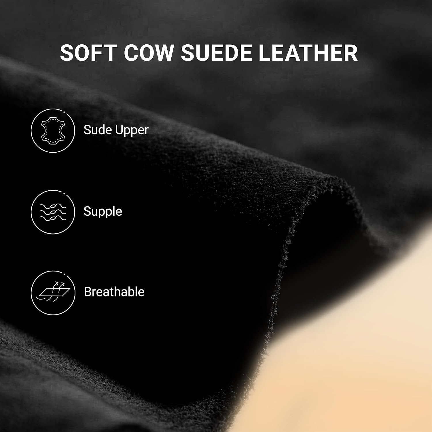 image:imageDREAM PAIRS Womens Genuine Suede Fuzzy Slippers Indoor Outdoor Fluffy Home Comfy Winter Slip On Cute Warm Memory Foam Furry Shoes FuzzyEasyBlack