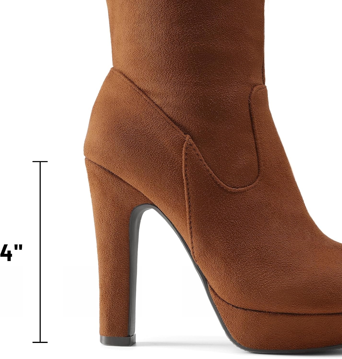 image:imageDREAM PAIRS Womens HIGHPLAT Chunky Thigh High Over The Knee High Heel BootsBrown