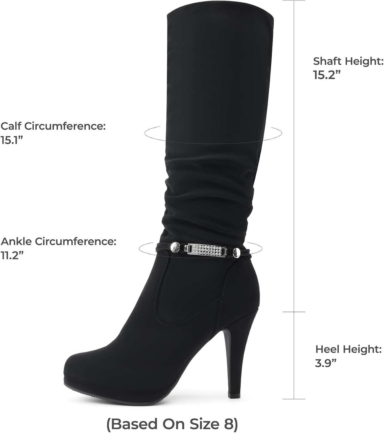 image:imageDREAM PAIRS Womens Knee High Platform Heel BootsBlack