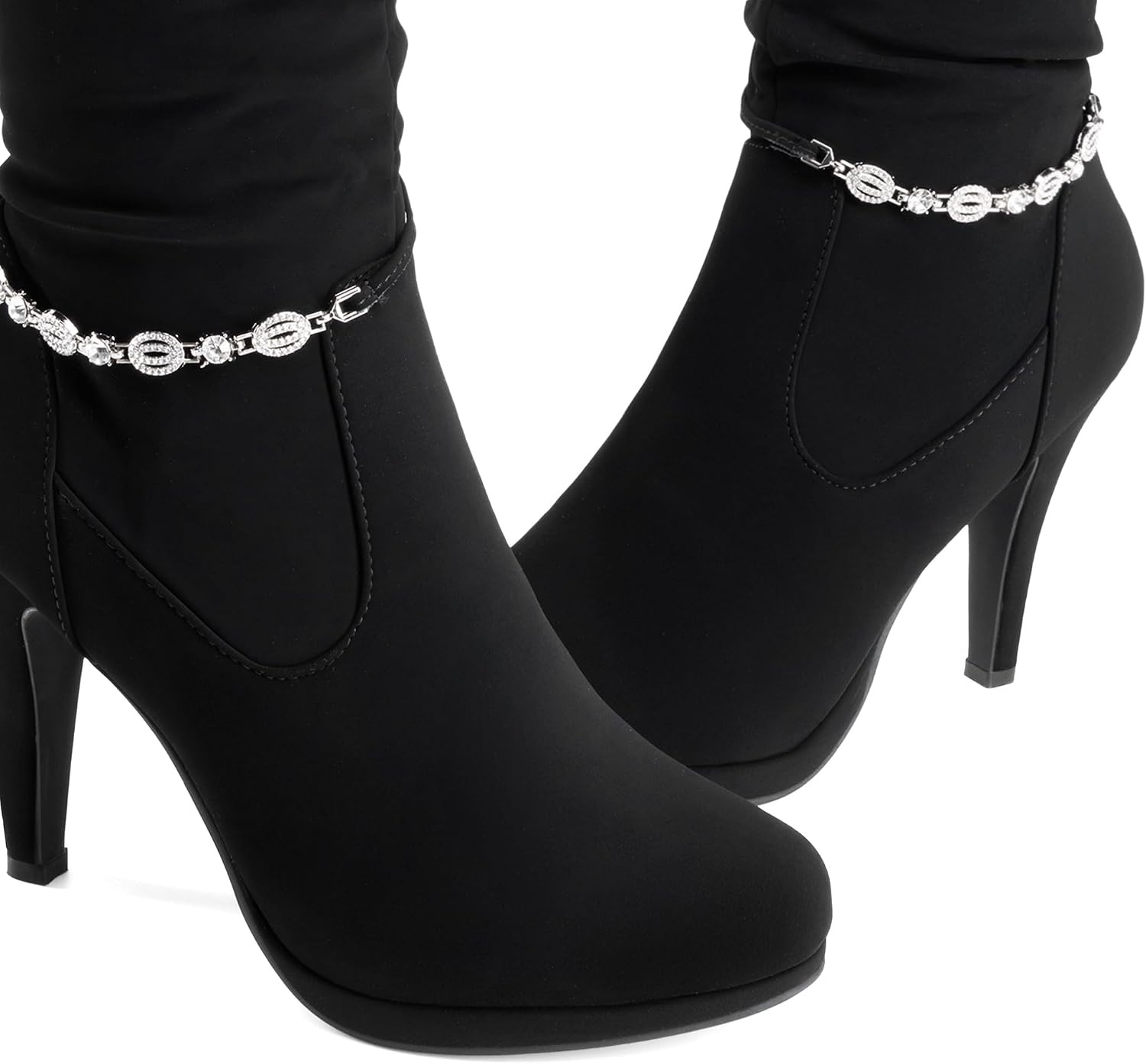 image:imageDREAM PAIRS Womens Knee High Platform Heel BootsBlackNubuck