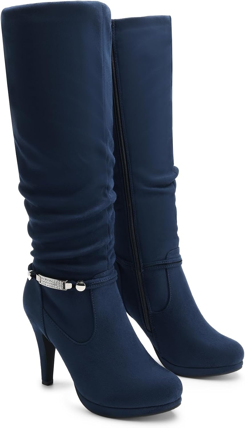 image:imageDREAM PAIRS Womens Knee High Platform Heel BootsNavyn