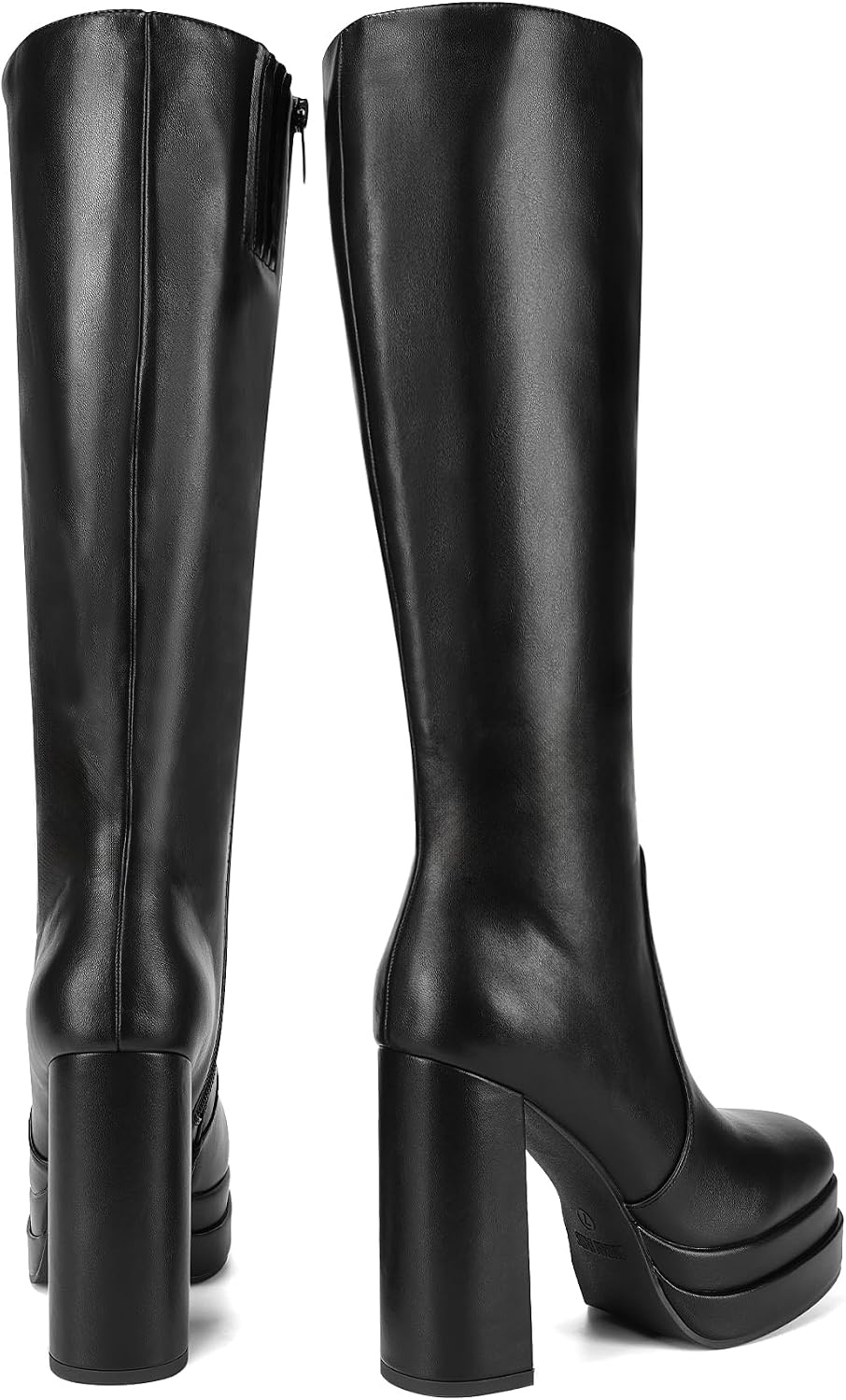 image:imageDREAM PAIRS Womens Platform Heeled Knee High Boots Long Chunky Tall Gogo Boots for FallBlack