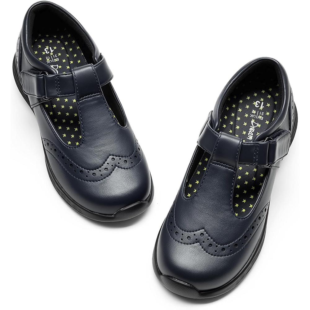 image:imageDREAM PAIRS Girls Mary Jane Flats School Uniform Dress Shoes TStrap Lightweight Closed Toe ShoesNavy