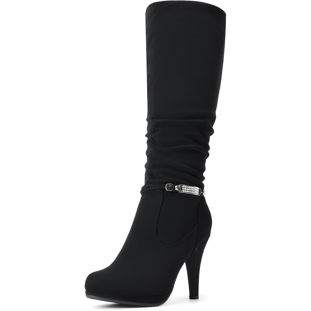 image:imageDREAM PAIRS Womens Knee High Platform Heel BootsBlack