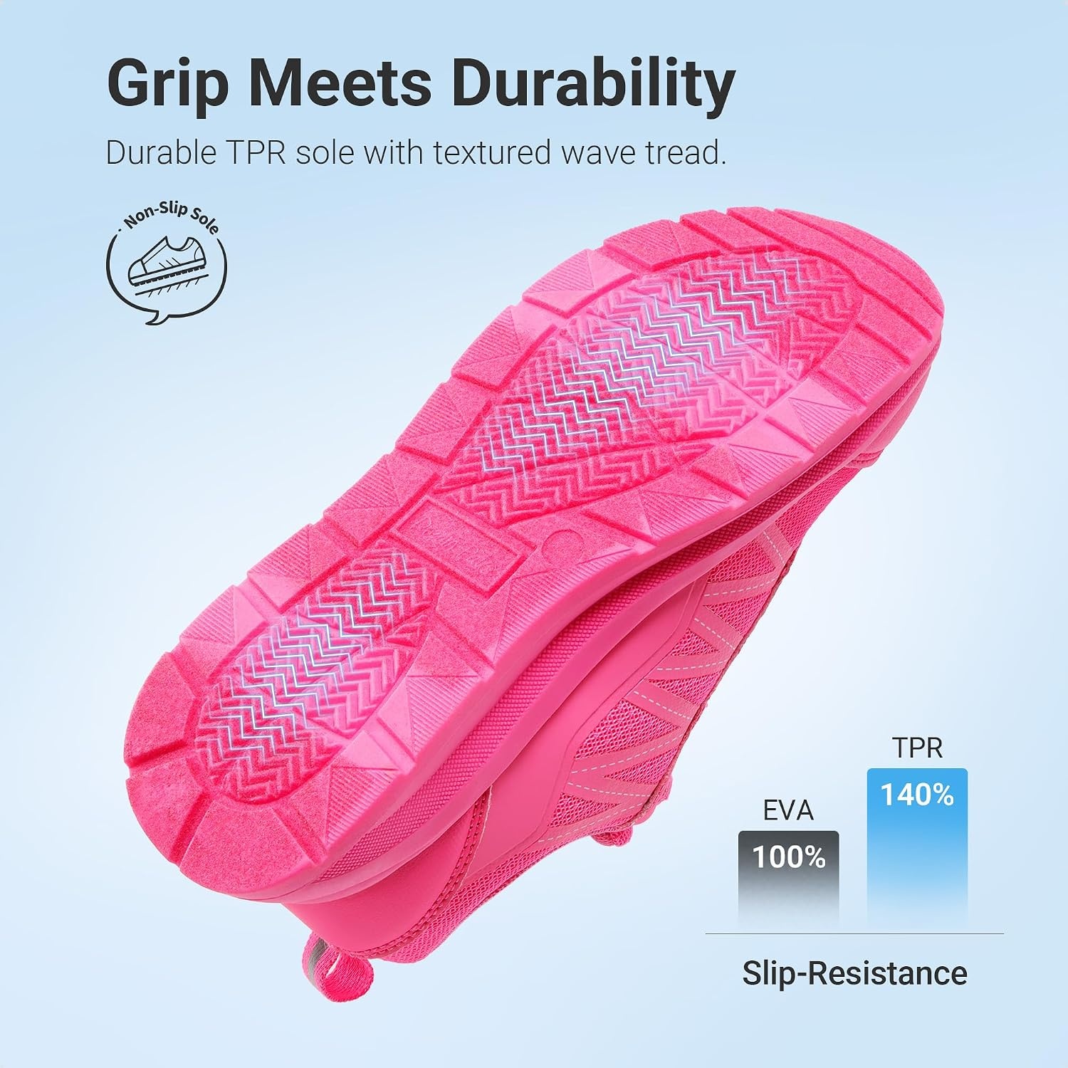 image:imageDREAM PAIRS Boys Girls Shoes Kids DuraPlay Tennis Running Non Slip Athletic Walking Lightweight Lace Up Footwear Sneakers for LittleBig KidHot Pink
