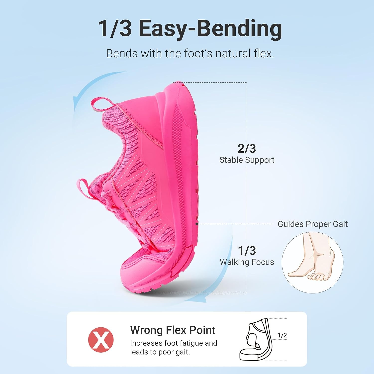 image:imageDREAM PAIRS Boys Girls Shoes Kids DuraPlay Tennis Running Non Slip Athletic Walking Lightweight Lace Up Footwear Sneakers for LittleBig KidHot Pink