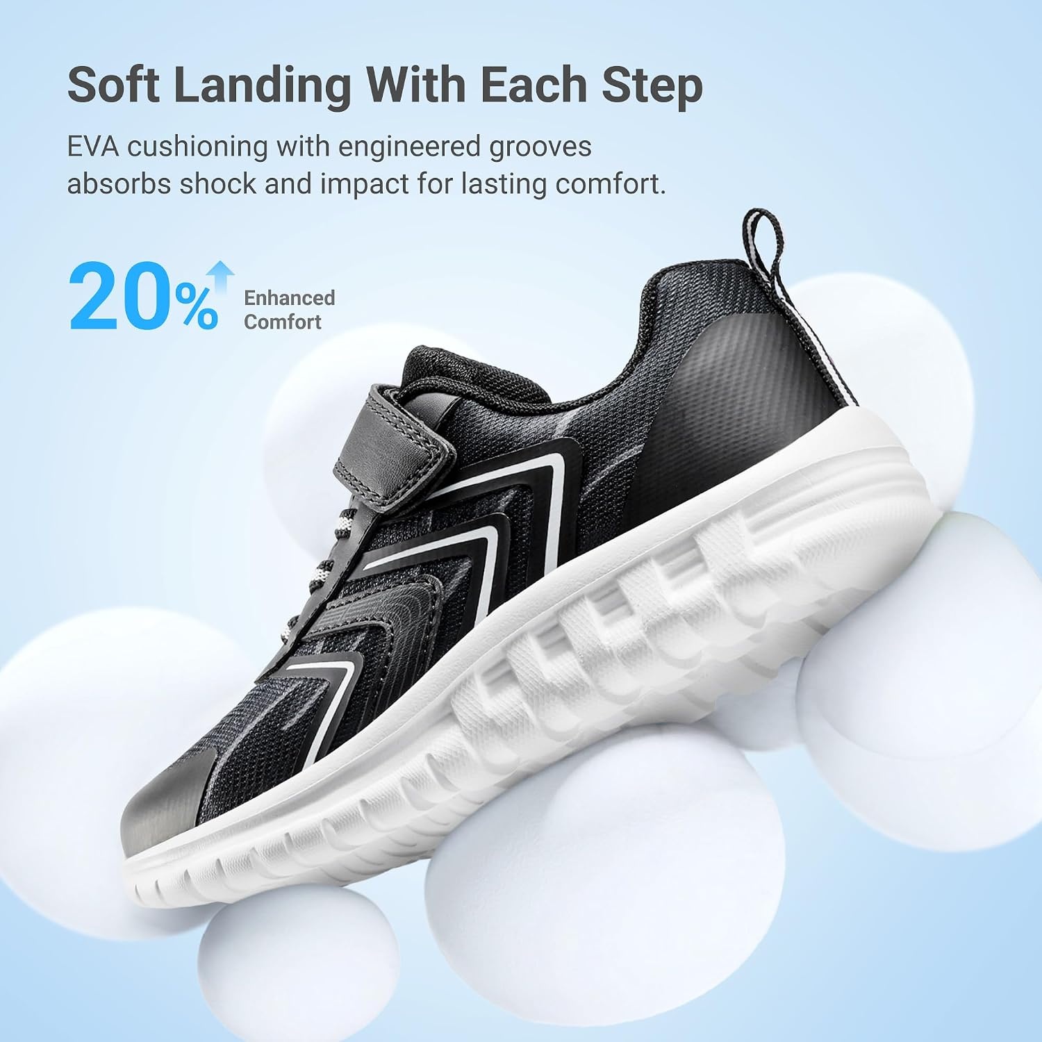 image:imageDREAM PAIRS Kids Shoes Boys Girls Running Footwear Athletic School Sneakers Breathable Lightweight for Little Big KidBlack