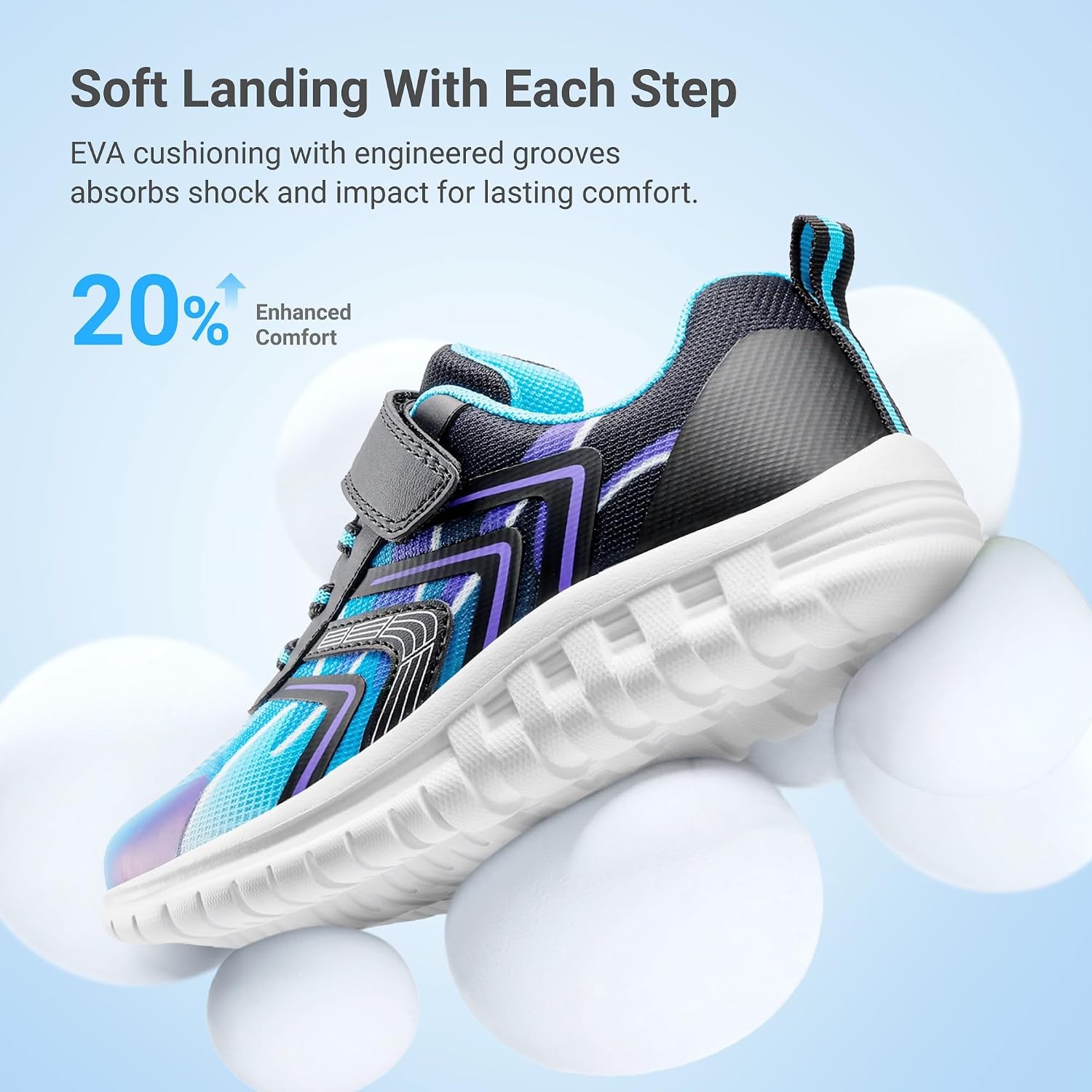 image:imageDREAM PAIRS Kids Shoes Boys Girls Running Footwear Athletic School Sneakers Breathable Lightweight for Little Big KidBlueBlack