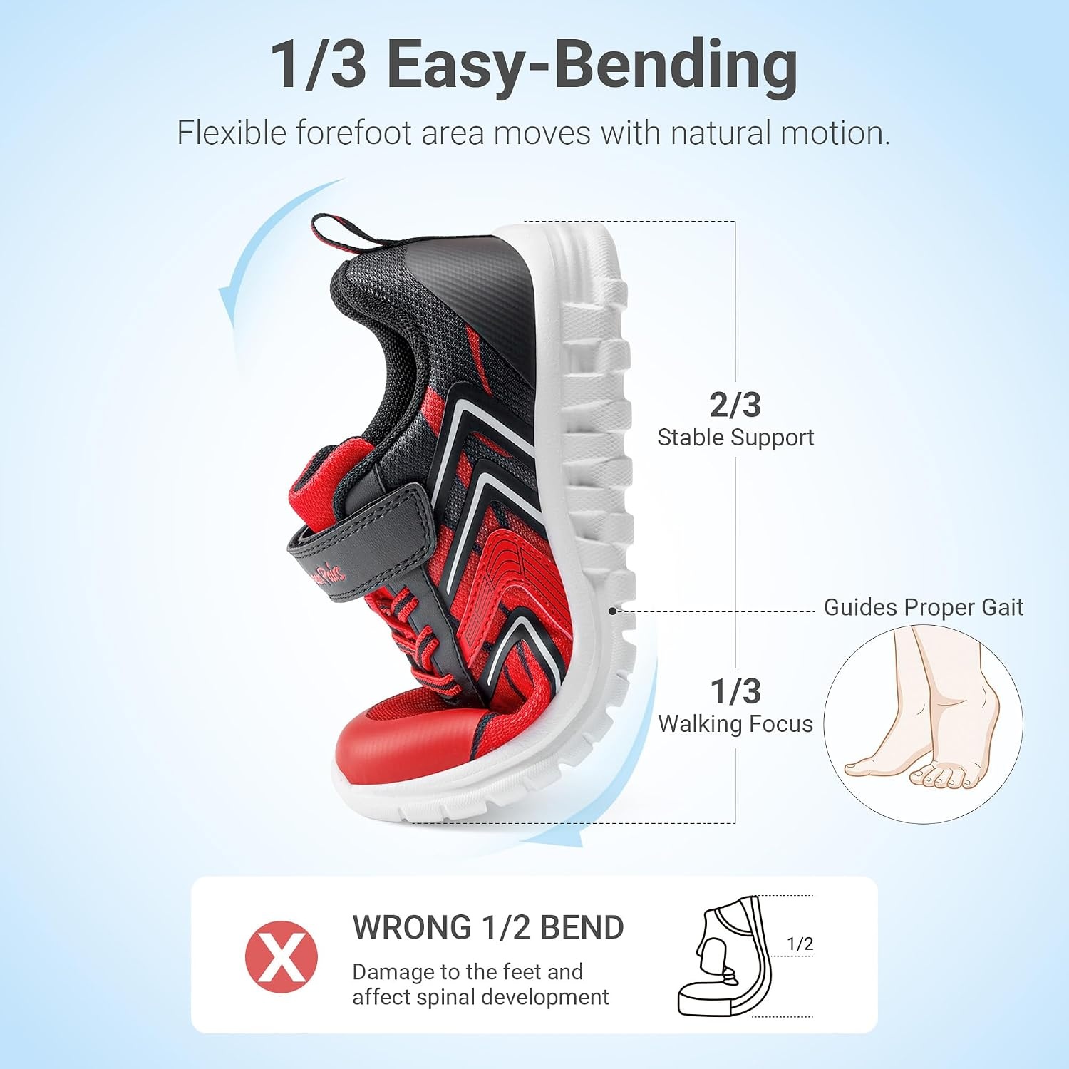 image:imageDREAM PAIRS Kids Shoes Boys Girls Running Footwear Athletic School Sneakers Breathable Lightweight for Little Big KidRedBlack
