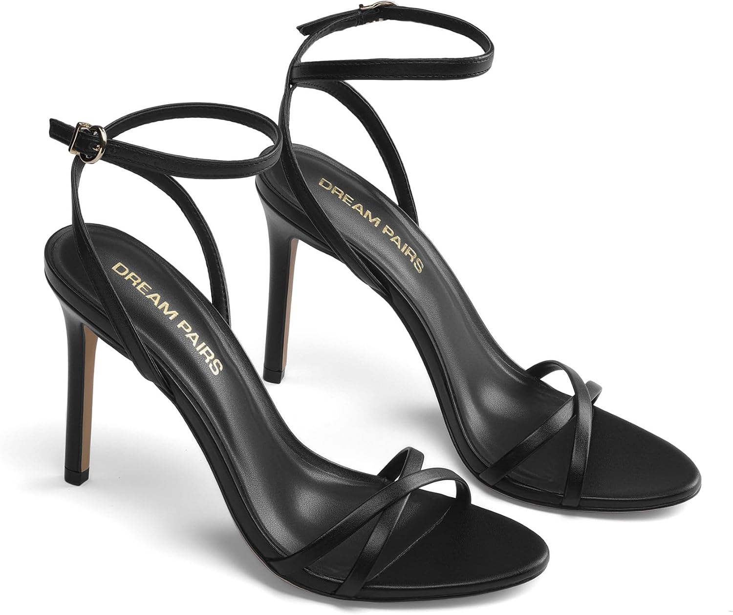 image:imageDREAM PAIRS 2026 Womens Stiletto Heels Strappy Open Toe Ankle Strap Dress Sandals Elegant High Heel Pumps for Wedding Party Prom amp Special OccasionsBlack