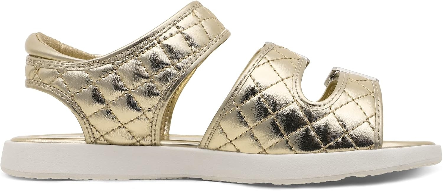 image:imageDREAM PAIRS Girls Sandals Open Toe Summer Shoes with Adjustable Strap Buckle ToddlerLittle KidGold