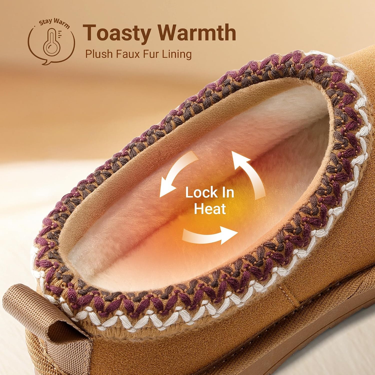 image:imageDREAM PAIRS Girls Boys Slippers Kids House Fuzzy Indoor Outdoor FuzzyEasy Kids Slipon Slipper for Little Kid Big KidChestnut