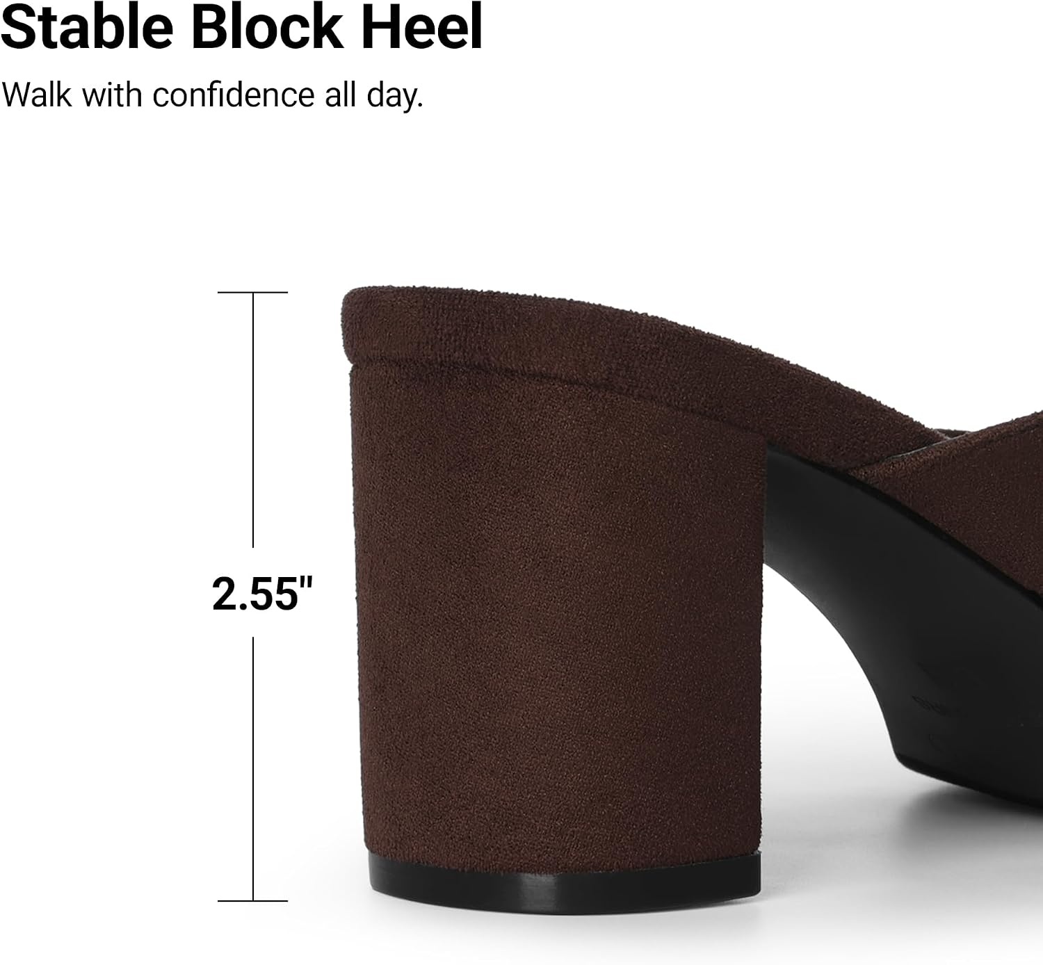 image:imageDREAM PAIRS Dress Summer Travel Chunky Heel Sandals Square Open Toe Slip On Flip Flop Heels Comfortable Thong Elgeant Sandals for Women Walking 2026Dark Brown