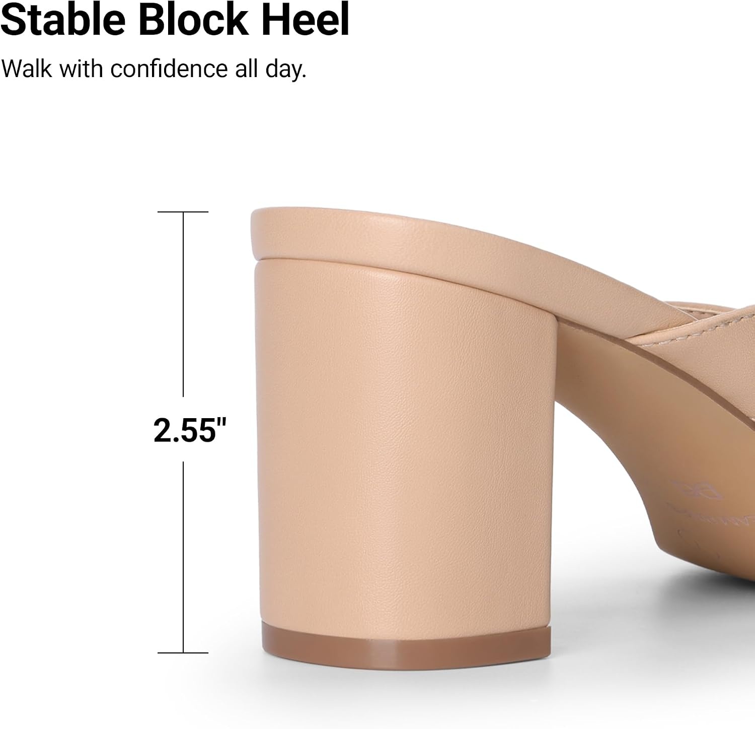 image:imageDREAM PAIRS Dress Summer Travel Chunky Heel Sandals Square Open Toe Slip On Flip Flop Heels Comfortable Thong Elgeant Sandals for Women Walking 2026Nude