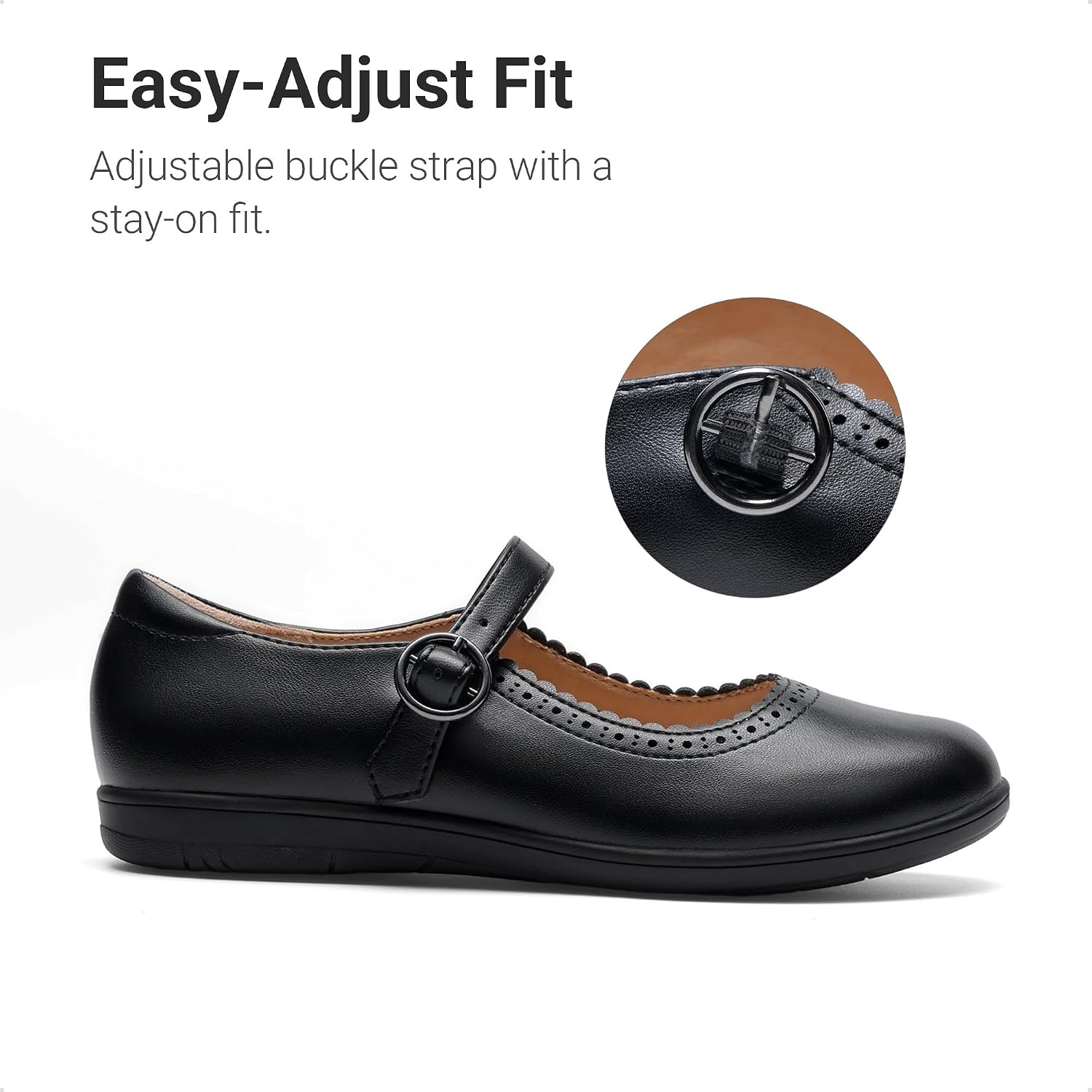 image:imageDREAM PAIRS Girls Mary Jane Flats School Uniform Dress ShoesClassic Black