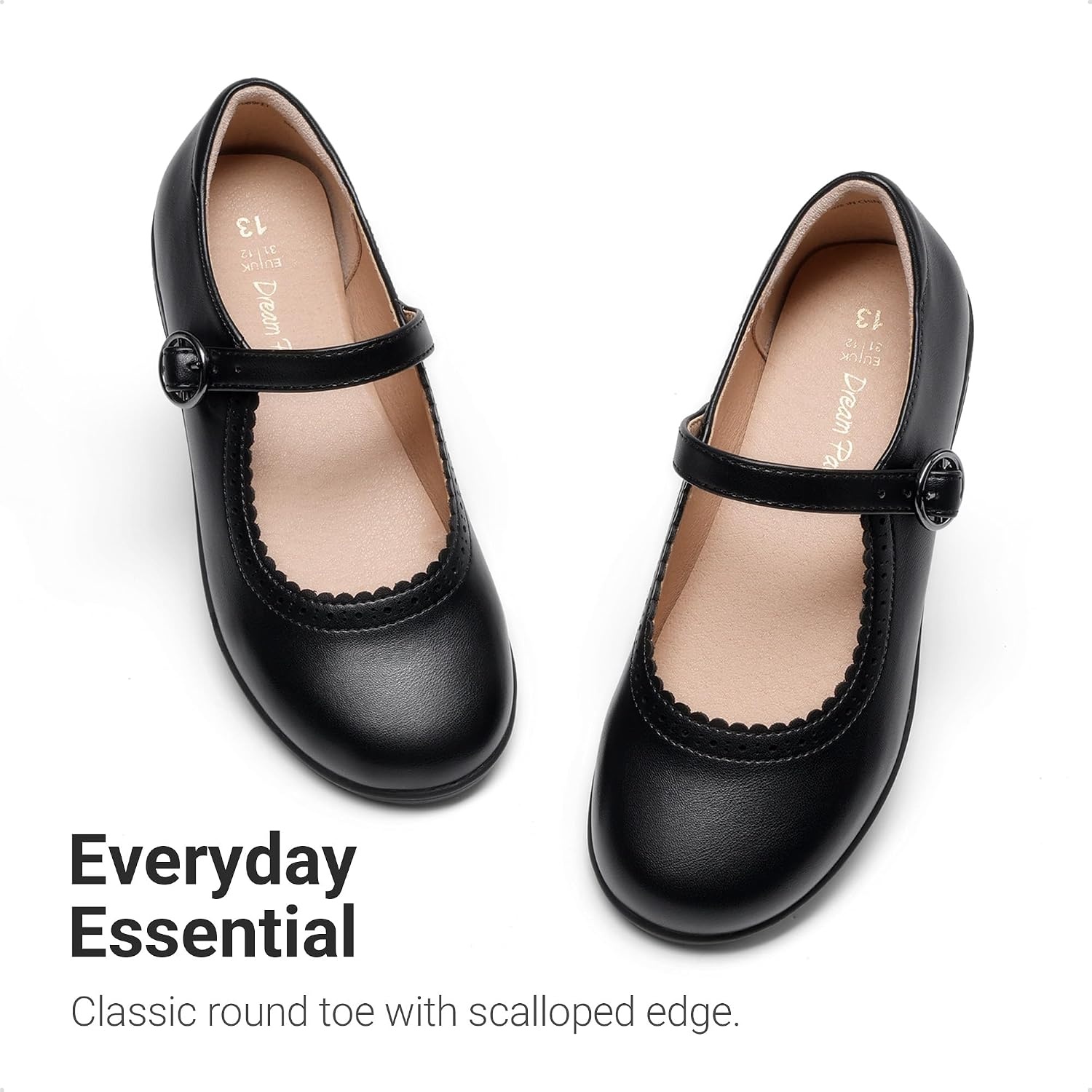 image:imageDREAM PAIRS Girls Mary Jane Flats School Uniform Dress ShoesClassic Black
