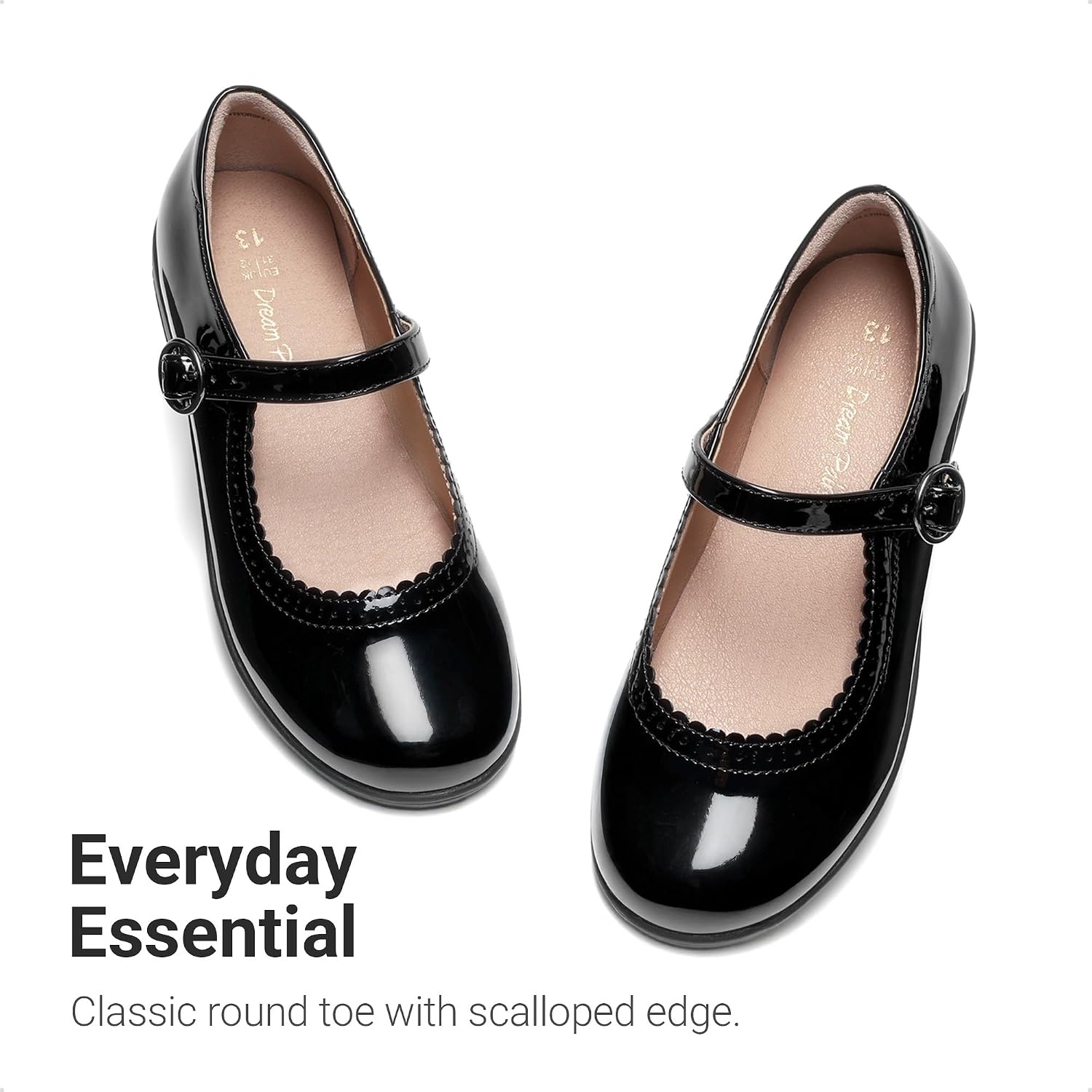 image:imageDREAM PAIRS Girls Mary Jane Flats School Uniform Dress ShoesDark Black
