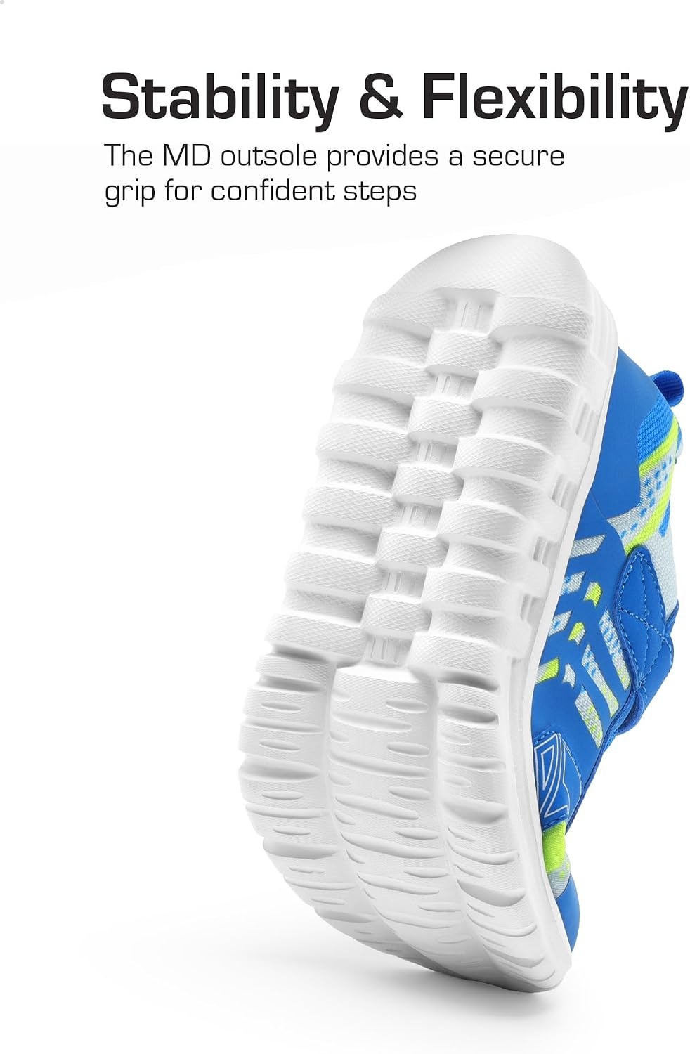 image:imageDREAM PAIRS Kids Sneakers Running Lightweight Breathable knit upper Hookandloop Cushioned foam insole Boys Girls athletic tennis shoesBlueWhite