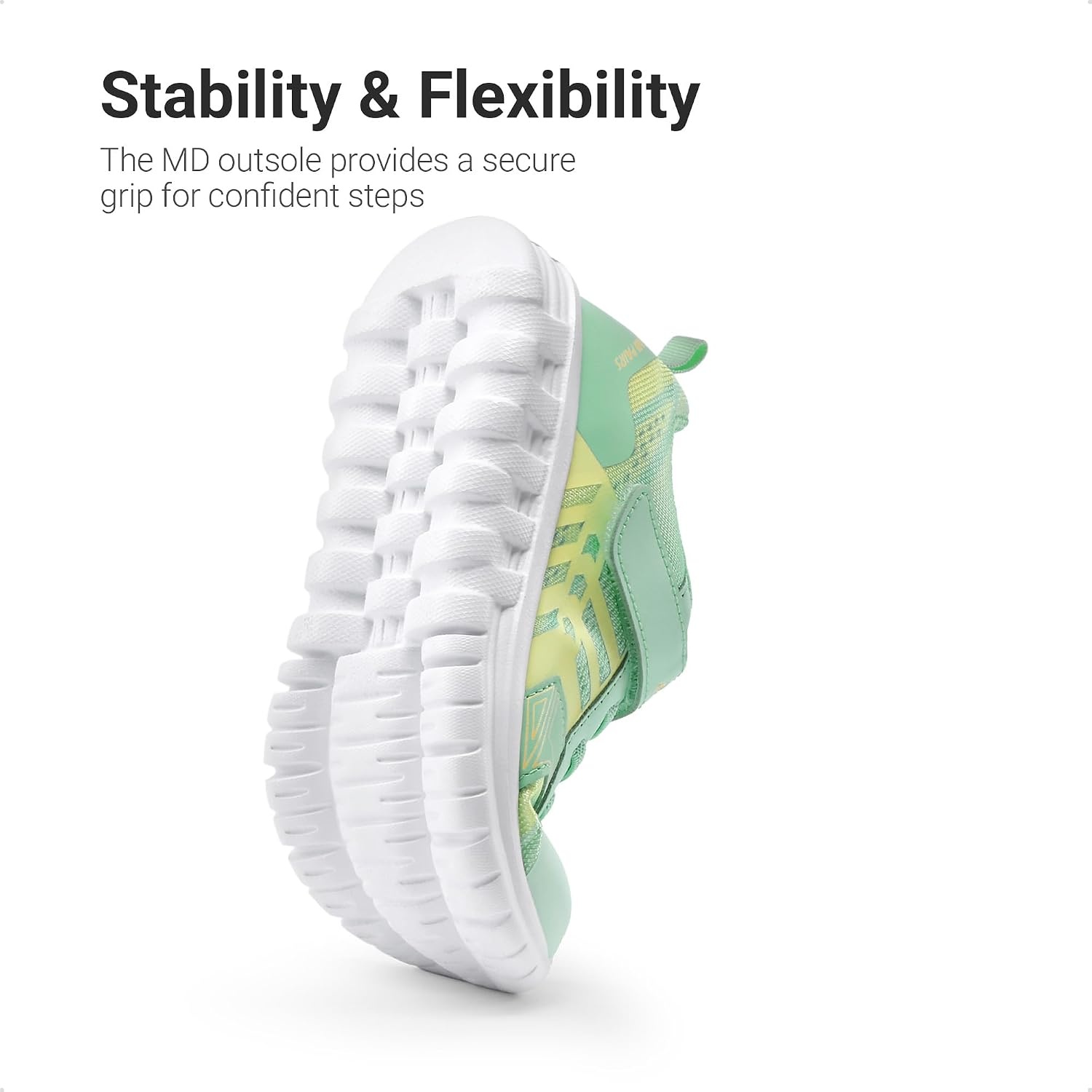 image:imageDREAM PAIRS Kids Sneakers Running Lightweight Breathable knit upper Hookandloop Cushioned foam insole Boys Girls athletic tennis shoesMint Green