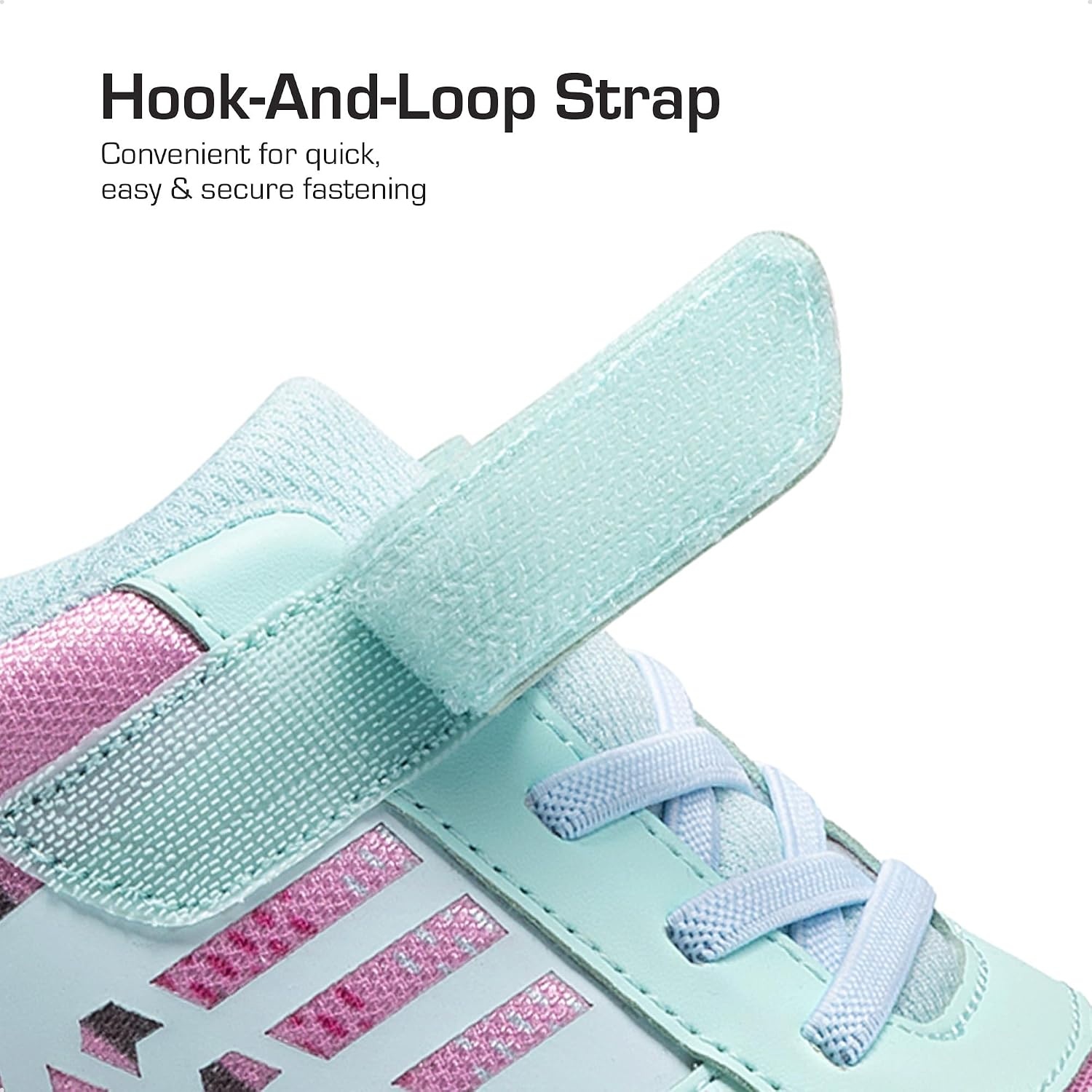 image:imageDREAM PAIRS Kids Sneakers Running Lightweight Breathable knit upper Hookandloop Cushioned foam insole Boys Girls athletic tennis shoesMint GreenPink