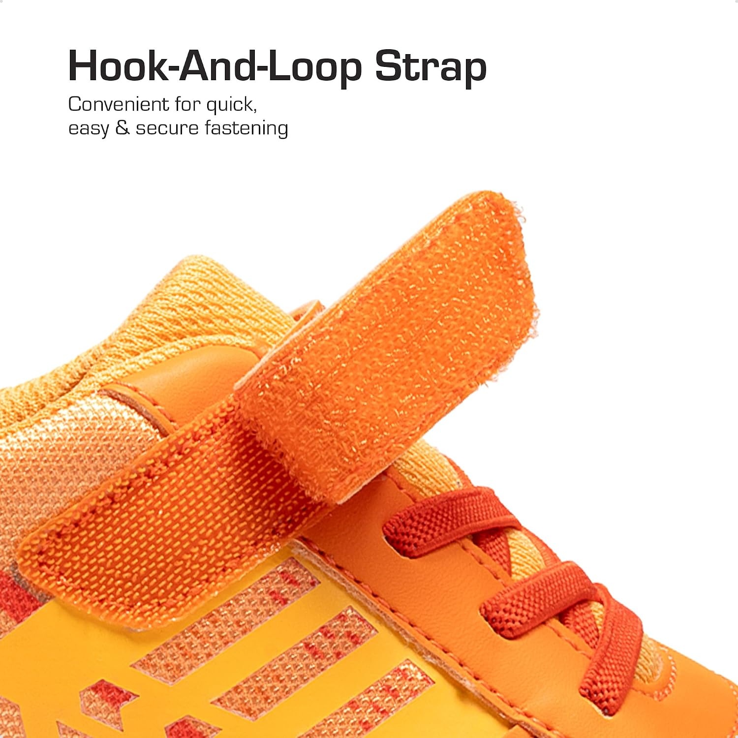 image:imageDREAM PAIRS Kids Sneakers Running Lightweight Breathable knit upper Hookandloop Cushioned foam insole Boys Girls athletic tennis shoesOrangeRoyal Blue