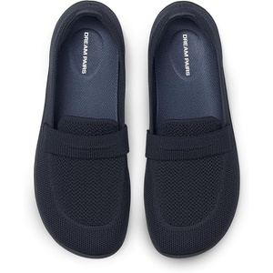 DREAM PAIRS Loafers for Women Comfortable Knit Wide Toe Barefoot Flats Arch Support Loafer Shoes for Dressy Casual Work Business Office Walk(Navy)